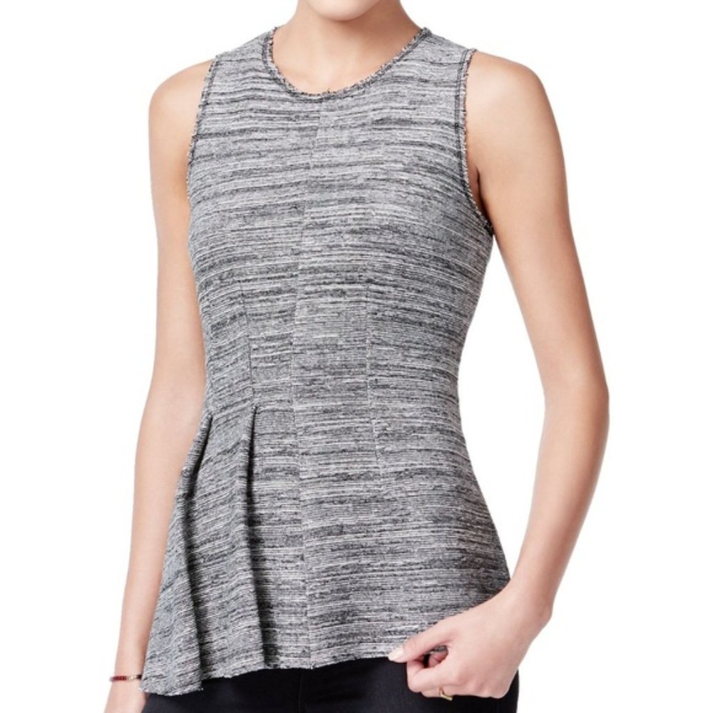 Rachel Roy 'Amelia' Asymmetrical Tweed Shell - M